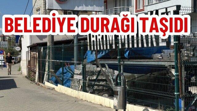 BELEDİYE DURAĞI TAŞIDI 