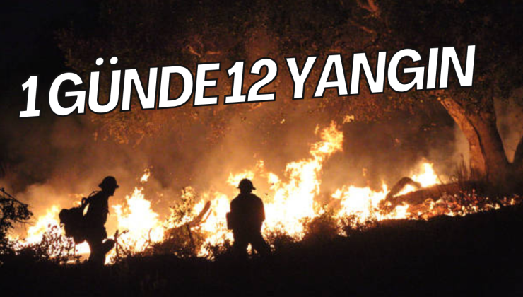 1 GÜNDE 12 YANGIN