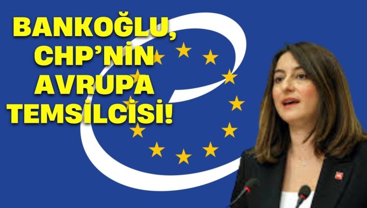 BANKOĞLU, CHP’NİN AVRUPA TEMSİLCİSİ!