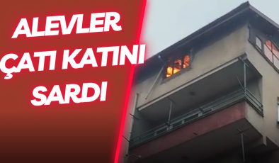 Alevler çatı katını sardı 