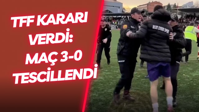 TFF Kararı Verdi: Maç 3-0 Tescillendi