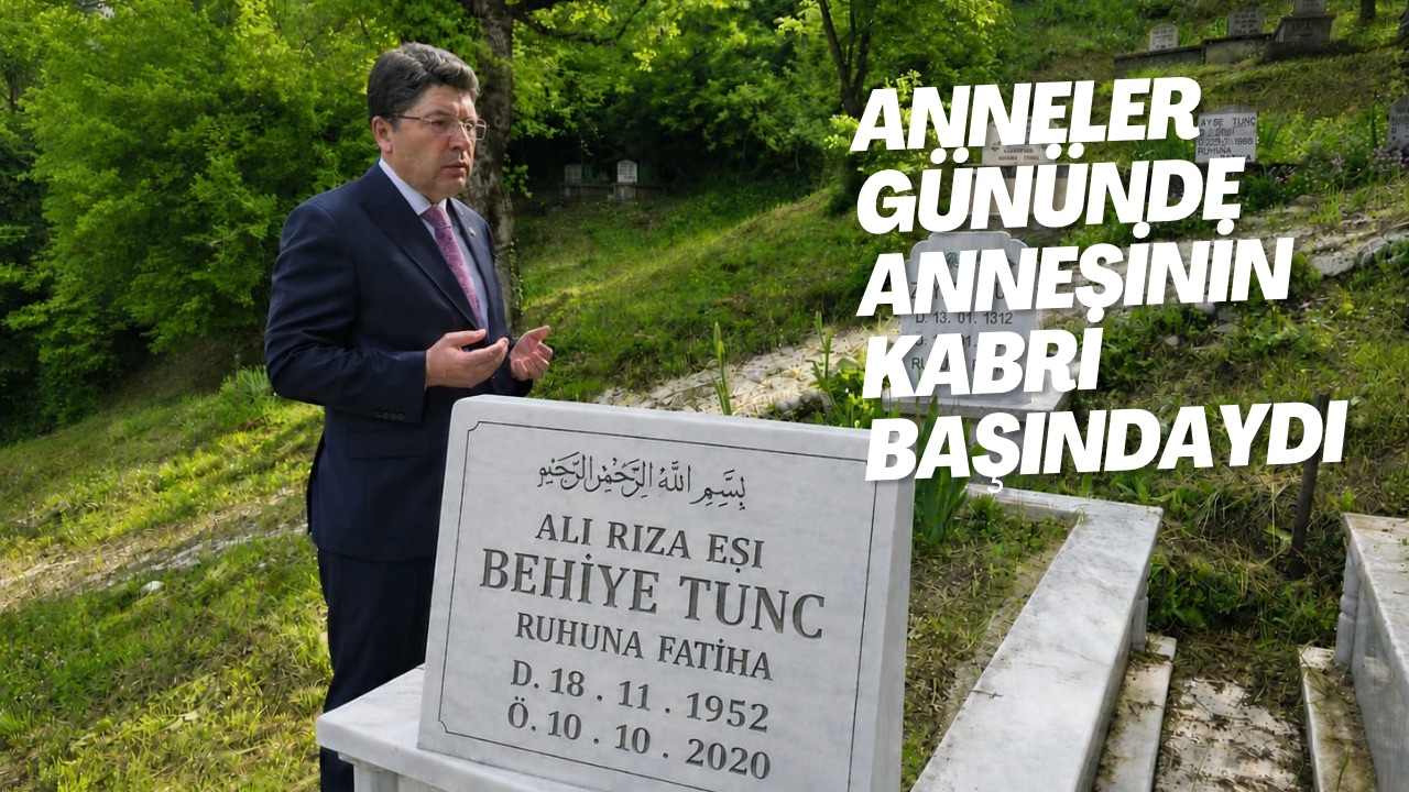 ANNELER GÜNÜNDE ANNESİNİN KABRİ BAŞINDAYDI