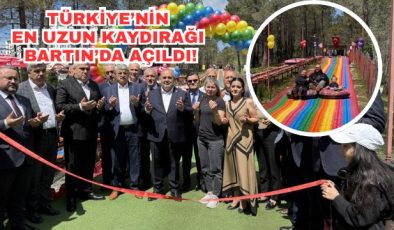 TÜRKİYE’NİN EN UZUN KAYDIRAĞI BARTIN’DA AÇILDI!