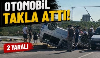 Otomobil Takla Attı, 2 Yaralı