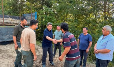 TUNÇ’TAN ORMAN İŞÇİLERİNE ZİYARET
