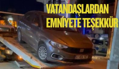 VATANDAŞLARDAN EMNİYETE TEŞEKKÜR